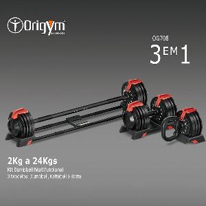 Kit Dumbbell MultiFuncional 2 a 24Kg